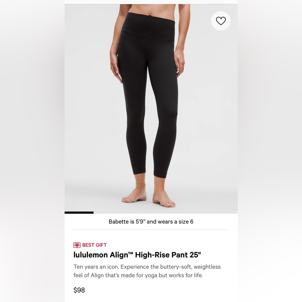 lululemon athletica Black Align High-Rise Pants